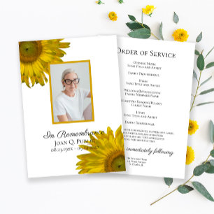 Programme Service funéraire des tournesols jaunes