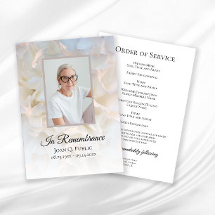 Programme Service funéraire floral de carnation blanche
