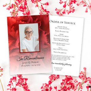 Programme Service funéraire floral de la carnation rouge