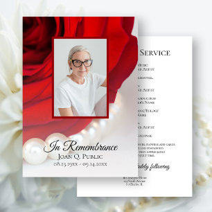 Programme Service funéraire Red Rose and Pearls