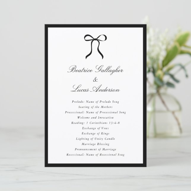 Programme Simple Bow Mariage Classique (Debout devant)