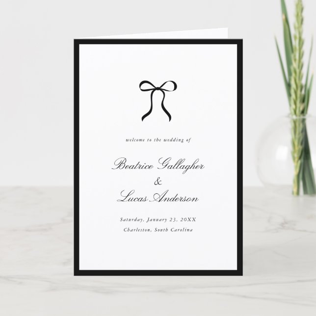 Programme Simple Bow Mariage Classique (Devant)