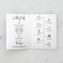 Programme Simple élégant noir blanc moderne Script minimal