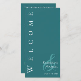 Programme simple et moderne de mariage vert émerau