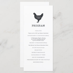 Programme Simple moderne Rustique Pays Mariage Ferme