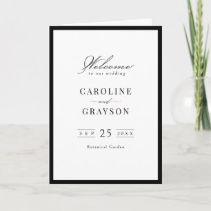 Programme Simple Script Typographique Élégant Mariage