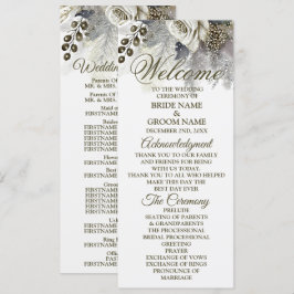 Programme Soirée de mariage Silver Golden White Roses