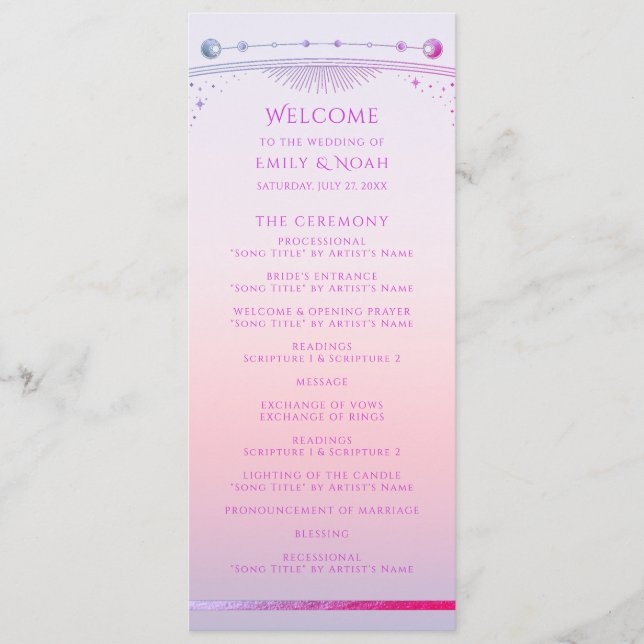 Programme Soleil couché de soleil mystique rose Espace d'ast (Devant)