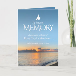 Programme Sunrise beach funérailles célébration de la vie