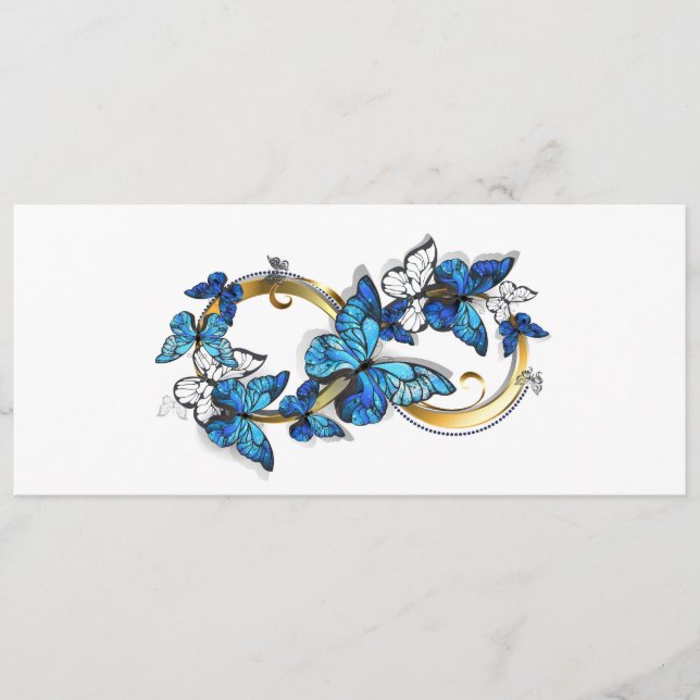Programme Symbole infini de papillons Morpho bleus (Devant)