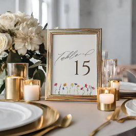 Programme Table de Mariage de Fleur sauvage coloré vive