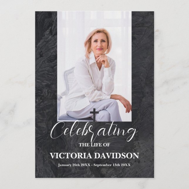 Programme Table de photos personnalisées funéraires (Devant)