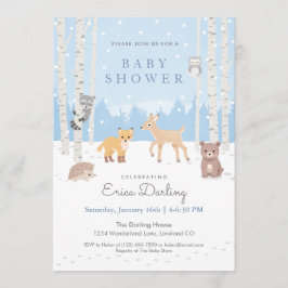 Programme Thème baby shower Woodland | forêt d'hiver