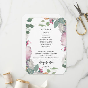 Programme Thème de mariage floral