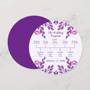 Programme Thème Mariage Feuille violet