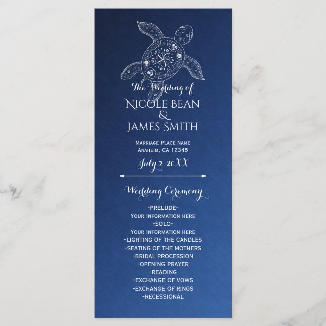 Programme Tortue Marine Hawaïenne Blanc sur Plage  (Devant)