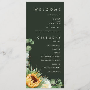 Programme Tournée de pays audacieux Mariage vert foncé
