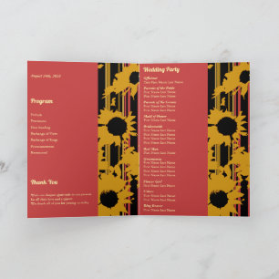 Programme Tournesol Été Or Rouge Mariage Photo