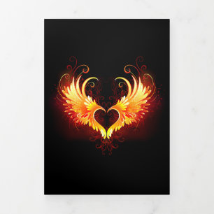 Programme Trois Volets Angel Fire Heart with Wings