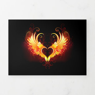 Programme Trois Volets Angel Fire Heart with Wings