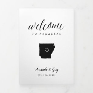Programme Trois Volets Arkansas Mariage Bienvenue Lettre & Itinéraire