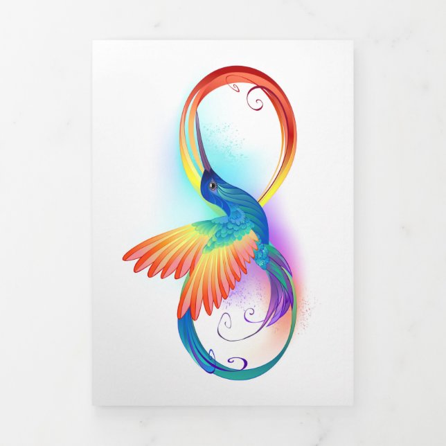 Programme Trois Volets Colibri arc-en-ciel avec symbole Infinity (Page de couverture)