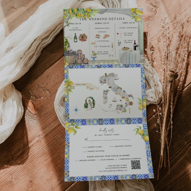 Programme Trois Volets Côte d'Amalfi | Carte Itinéraire Méditerranéenne (Créateur téléchargé)