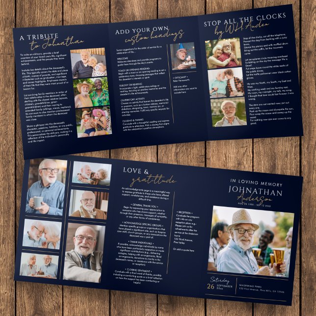 Programme Trois Volets En Mémoire Amoureuse Mémorial moderne de 14 photos (Créateur téléchargé)