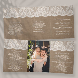 Programme Trois Volets La collection de Mariages Burlap & Lace