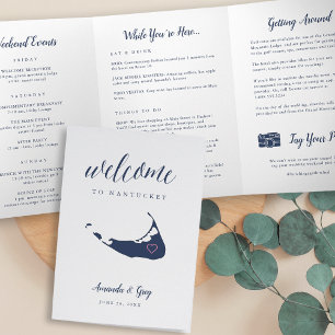 Programme Trois Volets Lettre de bienvenue du Mariage Nantucket & Itinéra
