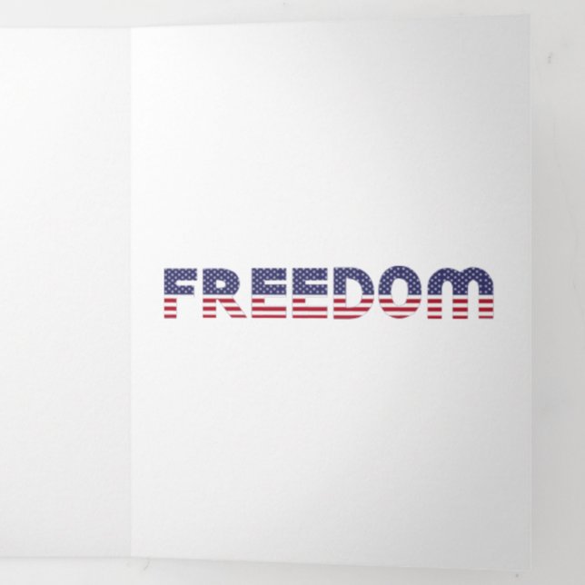 Programme Trois Volets Liberté drapeau américain pour patriotique et libe (Intérieur à la fin)