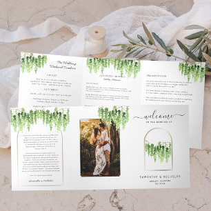 Programme Trois Volets Mariage élégant en forêt   Triptyque