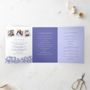 Programme Trois Volets monogramme tulips histoire dévouement mariage