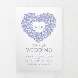 Programme Trois Volets monogramme tulips histoire dévouement mariage