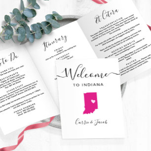 Programme Trois Volets N'importe quelle couleur Indiana Mariage Welcome B