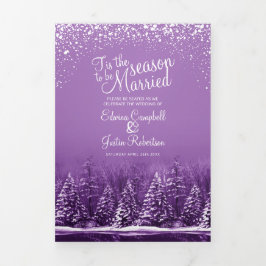 Programme Trois Volets Noël hiver mariage arbres et lac d'art