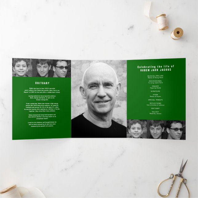 Programme Trois Volets Passage d'une légende Service funéraire vert 12 ph (Intérieur)