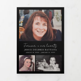 Programme Trois Volets Photo Memorial Funeral Celebration of Life Program