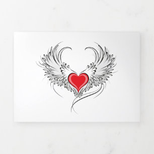 Programme Trois Volets Red Angel Coeur avec ailes