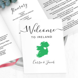 Programme Trois Volets Toute couleur Irlande Mariage Bienvenue Itinéraire