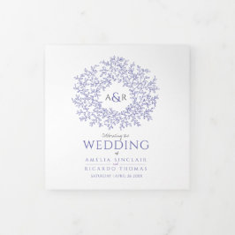 Programme Trois Volets Ver peri monogram Art histoire dévouement mariage