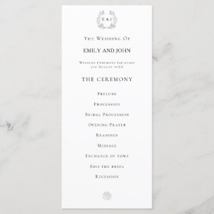 Programme Typographie noire/Initiales de monogramme feuille/