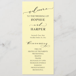 Programme Typographie simple, Beurre Élégant Jaune