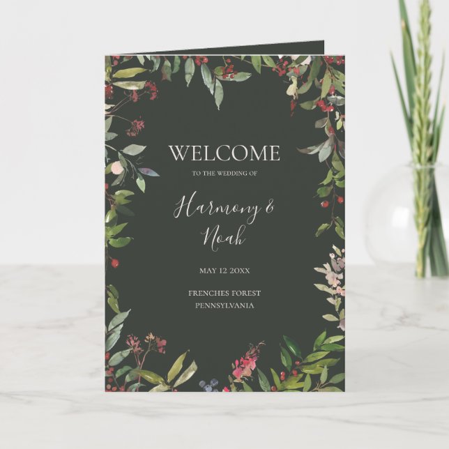 Programme Vacances Chic Botanique | Mariage plié vert foncé (Devant)