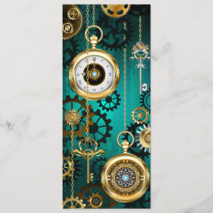 Programme Veille bijoux Steampunk sur un Arrière - plan vert