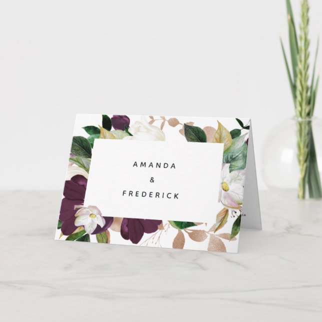 Programme Velvet de Plum foncé et Mariage floral de printemp (Devant)