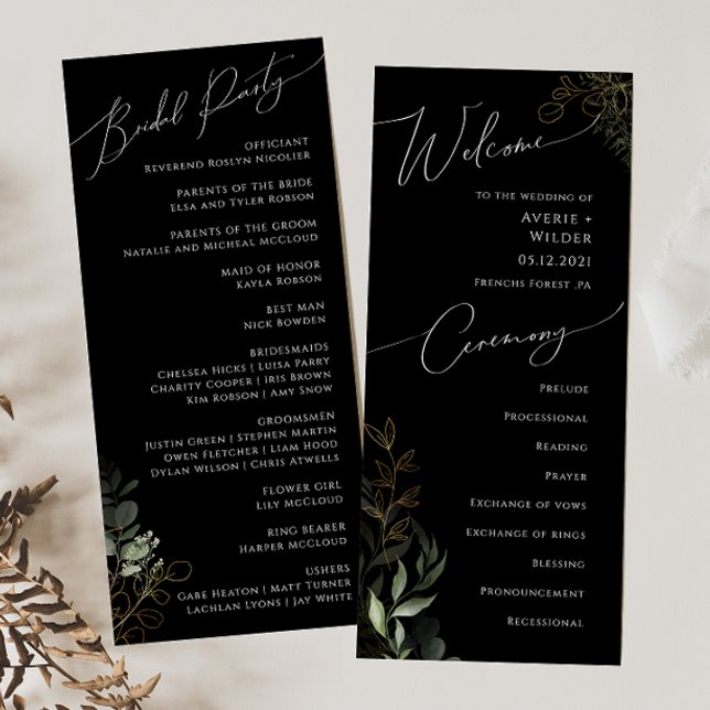 Programme Verdure et or | Mariage noir (Créateur téléchargé)