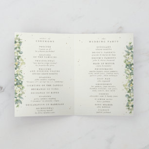 Programme Vert/Crème Symphorine+Eucalyptus Mariage d'Hiver