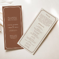 Programme Vintage classique Brown & mariage Ecru