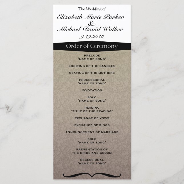Programme Vintage Elegant Classy Damask (Devant)